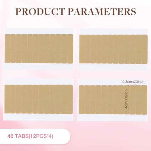 Image of GOO GOO Hair Extension Double Sided Adhesive Replacement Tape, Professional Strong for Tape in Extensions 48pcs, 1.6 * 0.3inch per Piece