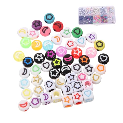 Perles acryliques cœur étoile petites perles espacement bracelets DIY lot multi-usage - 7