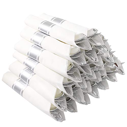 I00000 30 pack pre rolled napkins with silver plastic c…