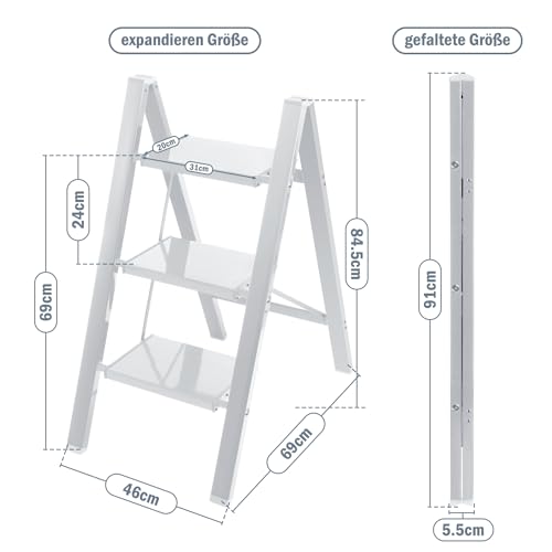 Marchepied ménager pliable pour atteindre vos placards de cuisine - 5