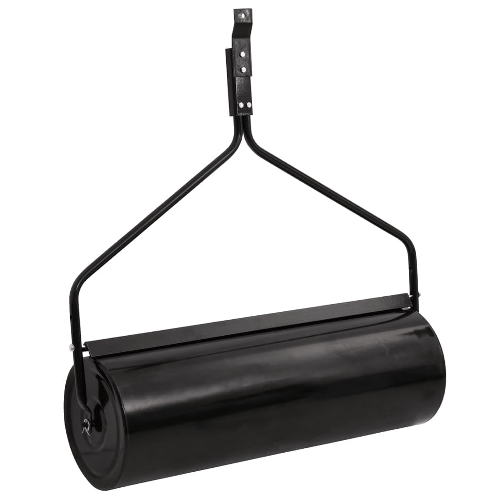 Rodillo de césped con pinzas de ventilador para tirar, rodillo de jardín de hierro con 63 L de volumen de llenado, diámetro de 30 x 90 cm, 5 cintas de púas, para semillas, siembra y cuidado