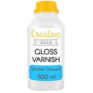 Creative Deco Professionele Acryl Glanslak | 500 ml Fles | Afwerking op Waterbasis | Permanente Kleurloze Lak | Binnen…