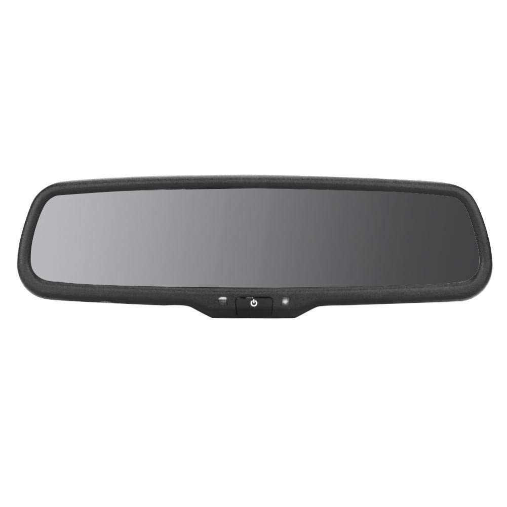 Moniteur de vue arrière KIMISS 4.3 pouces, écran couleur de moniteur de gradation automatique de rétroviseur de voiture avec support (noir)