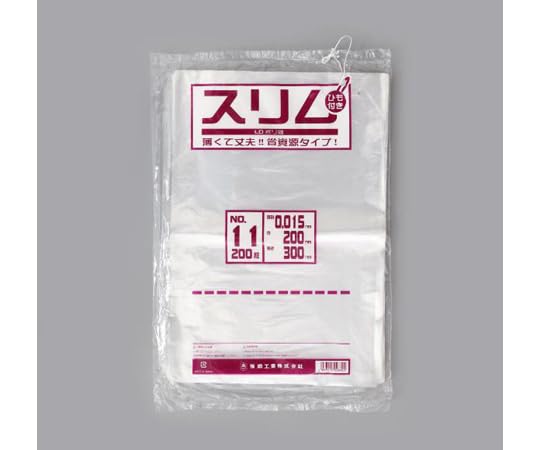 福助工業 ローデンポリ袋 スリムLDポリ袋 015 No11 紐付 1ケース 200個&times;30セット入 0439894