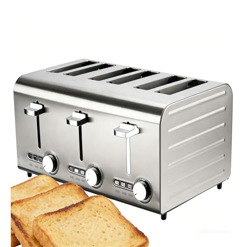 �Ɩ��p�g�[�X�^�[ 2/4/6���؂� �X�e�����X�g�[�X�^�[ 7�i�K�Ă����� �p���Ă��@ �����|�b�v�A�b�v 3.8cm�����C�h�X���b�g ���X�g�����p �L�b�`���Ɠd 6-pieces