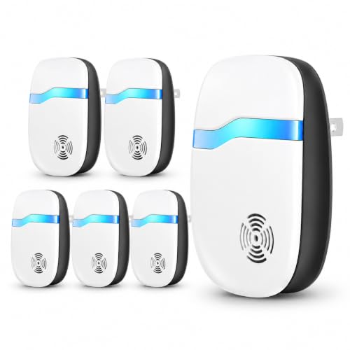Image of Ultrasonic Pest Indoor Repeller, Repellent for Mouse, Roaches, Bugs, Ants, Spiders, Plug-in Device for Home (6 Pack)