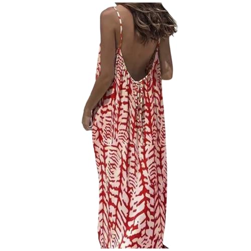 Robe d'été ample à motif floral style dos nu fluide