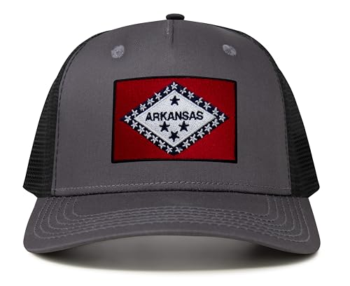 Image of International Tie State Hat for Men and Women, Adjustable Snapback Trucker Baseball Cap with Embroidered Patch