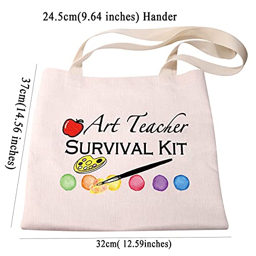 Pxtidy Art Teacher Survival Kit Makeup Bag Art Teacher Gift Teacher Bag For Teacher Appreciation Gift (Tote Bag) #TOP1