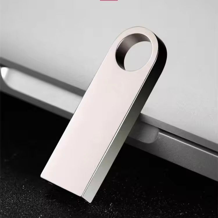 Image of 4GB-128GB, Mini Metal USB Flash Drive, Silver, USB 2.0 Interface, High Speed Data Transfer, Keychain, Corporate Gifting, 1Pc, Bulk Customizable (64, GB)