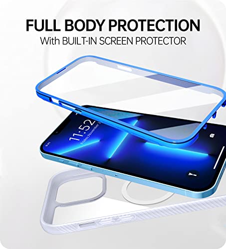 Full Body Protection Case for iPhone 13 Pro Max -with Built in Screen Protector & Support Magnetic Mag Safe Case Clear & 360 Double Sided Hard Protective Phone Cover para 13 Pro Max for Men / Women - Image 6