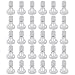 Sntieecr 30 Pieces Shoe Clips Large Flat Blank Stainless Steel Metal Clips Shoe Supplies for DIY Craft Project (15 Pair)