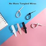 20 Pcs Silicone Cable Ties, Reusable Cord Organizer Self-Locking Wire Management Straps, Tie Wraps for Home Office Desk Accessories, USB Cables, Earphone Cords & Travel Storage, 5 Colours