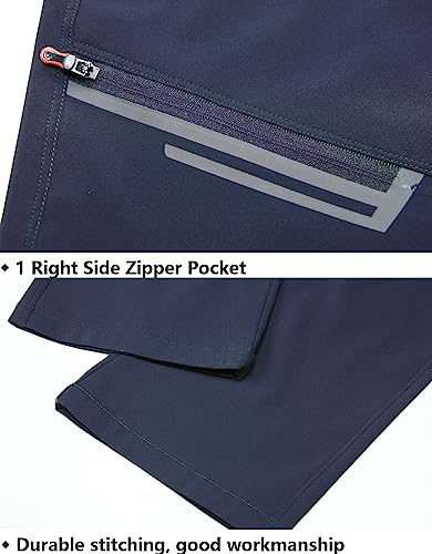 Carwornic Men's Outdoor Lightweight Hiking Pants Quick Dry Waterproof Climbing Camping Pants With Zipper Pockets Gray-Blue #TOP5