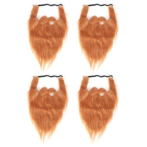 Fake Beards 4pcs Fake Beards Christmas Funny False Mustache for Costume Party Cosplay Supplies Props