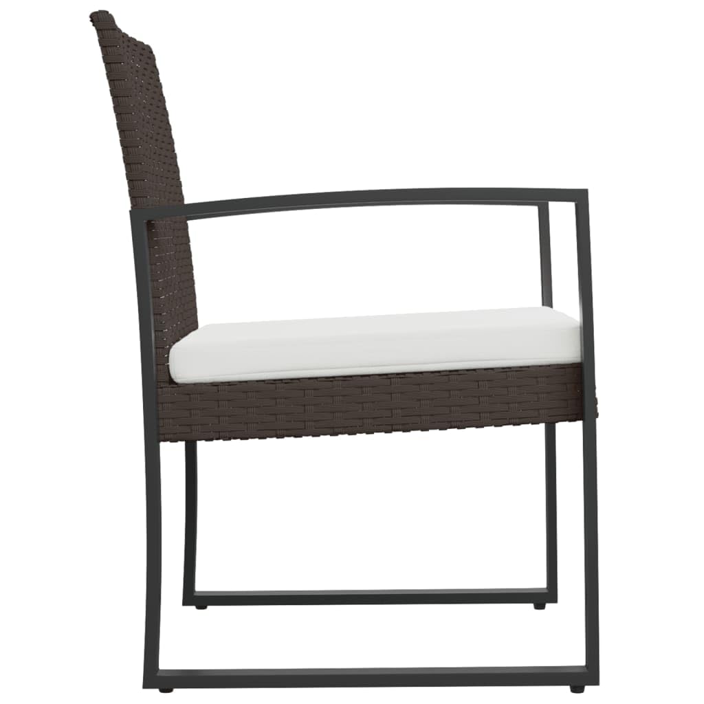vidaXL Sedie da Pranzo da Giardino 2 pz Nere in Rattan PP