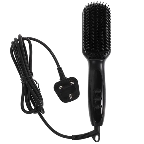 Healeved Titanium Hair Straightener Comb Professional Beard Straightener Electric 6 Heat Settings LCD Display