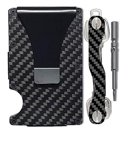 LaGia RFID Blocking Carbon Fiber Wallet & Key organizer