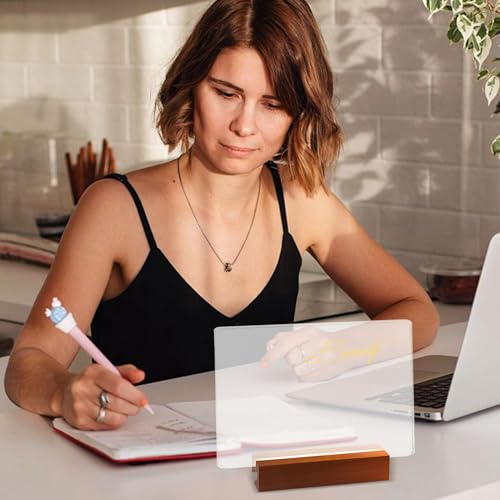 Tableau d'affichage LED en acrylique transparent lumineux pour notes