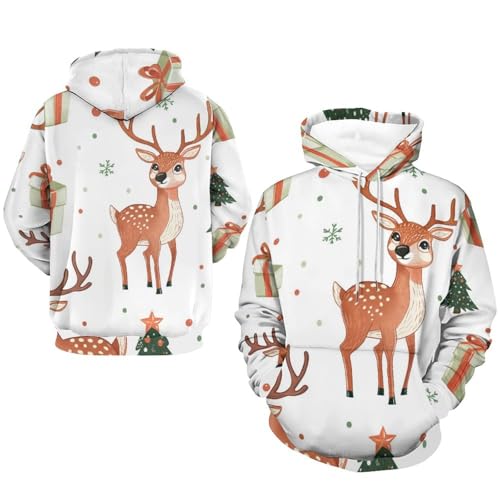 Sweatshirt cerf de Noël pullover confortable pour vos soirées - 7