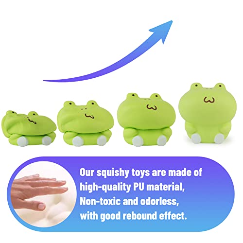 Anboor 10cm Squishies Spielzeug Frosch Kawaii Weiches Squishy-Tier-Spielzeug Langsam aufsteigendes quetschbares Frosch Squish Stressabbau für Kinder Erwachsene Spielzeug