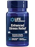 Life Extension Enhanced Stress Relief, Lemon Balm Extract, L-theanine, decompress with This Supplement for Stress, Gluten-Free, Non-GMO, Vegetarian, 30 Capsules