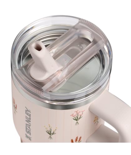Image of STANLEY Quencher ProTour Flip Straw Tumbler | Leakproof Lid, Straw & Handle | Insulated Stainless Steel | Fits Cup Holders | Perfect Mother's Day Gift | BPA-Free | 20 oz | Rose Quartz Bouquets
