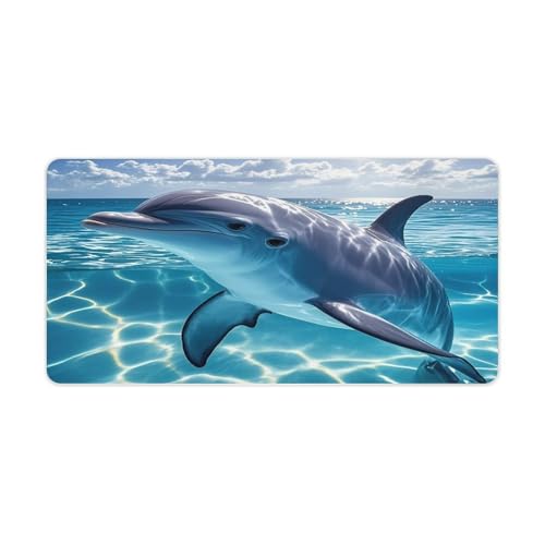Cool Dolphin Desk Mat Fashion Large Mouse Mat Non-Slip miniatura 1