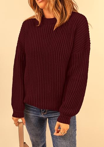 PRETTYGARDEN Fall Sweaters for Women 2025 Fashion Long Sleeve Casual Ribbed Knit Winter Clothes Pullover Jumper Tops