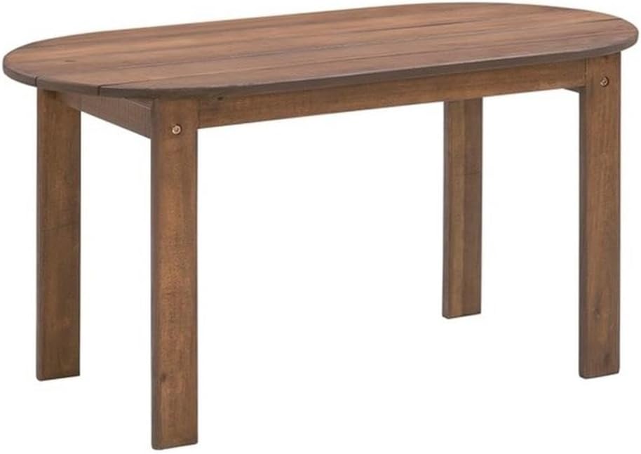 Pemberly Row 4-Piece Adirondack Wood Outdoor Seating & Table Set in Brown