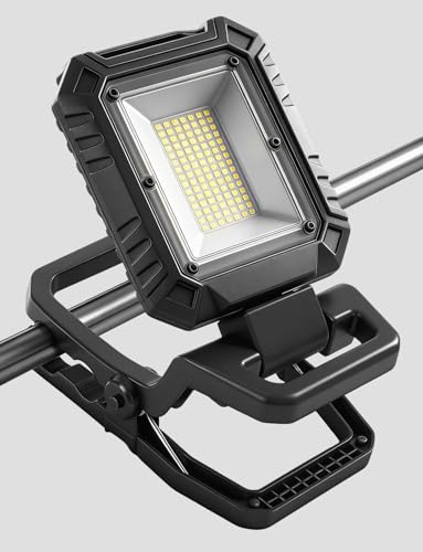 Temilar LED������ �[�d�����[�N���C�g �y���̓N���b�v�^�z 50W 2�i�K���� ���O ��ƃ��C�g �N���b�v���C�g �ȃG�l 360°��] IP65 ��ނ� �A�E�g�h�A �L�����v�p ��d�΍� �h��