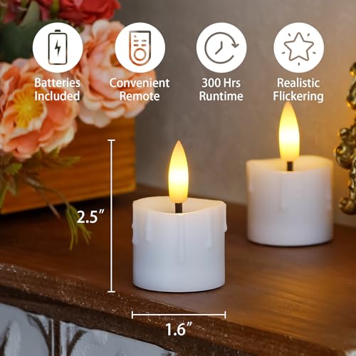 Bougies LED sans flamme avec télécommande et minuterie
