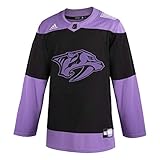 adidas Mens Nashville Predators Authentic Hockey Fights Cancer Practice Jersey (44/XS)