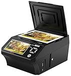Photo & Slide Scanner, 4-in-1 Film Negative Scanner with 5“ LCD Screen, Converts 135/110 Negatives, Slides, Photos & Business Cards to 22MP Digital Images, Includes 8GB SD Card
