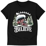Belive Custom T-Shirt – Personalized Holiday Shirt with Custom Backside Text, Year or Name | Handmade Christmas Outfit for Baby, Kids, Youth, Adult, & Family