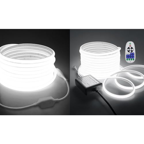 Tira de Luces LED Blanco Día 16.4FT Flexible Neon Para Interior y Exterior miniatura 1