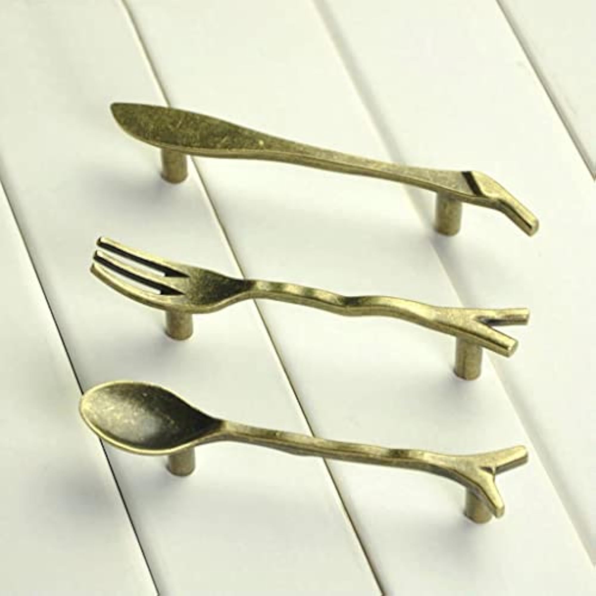 Antique Bronze Creative Fork Design Cabinet Pull Handle