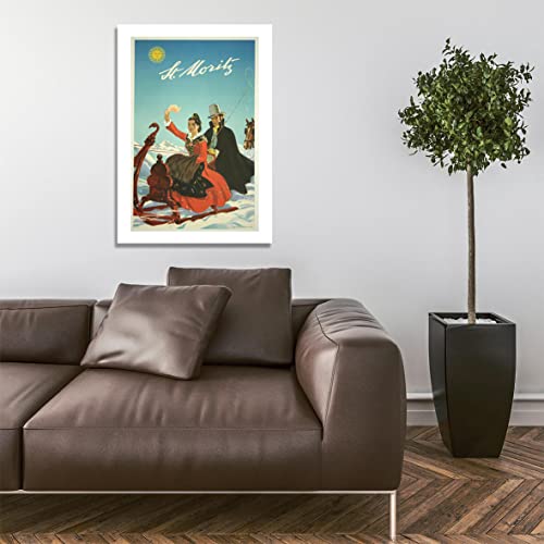 Affiche de voyage St Moritz 2 grand format mat pour salon chic - 5