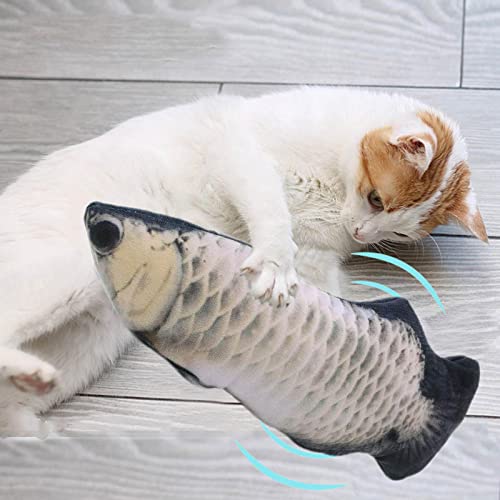 Flopping Fish Toy for Dogs, peixe gato realista com bolsa Catnip, Floppy Wiggle Fish para cães peque