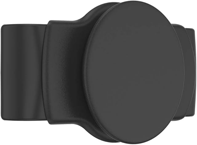 PopSockets: PopGrip Slide Stretch Non-Adhesive Phone Grip & Stand With a Swappable Top for Phones with Rounded Case Only - Black