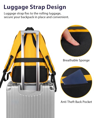 Image of MATEIN 17 Inch Travel Backpack, Water Resistant Commute Work Carryon Bag with Anti Theft Pocket & Luggage Sleeve, Fashion Large College Laptop Daypck, Warm Gifts Backpack for Men Women