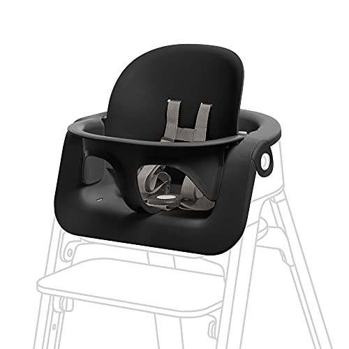 Stokke Steps Baby Set, Black - Transform Stokke Steps Into Comfortable High Chair - Suitable for Baby from 6 Months - Includes 5-Point Safety Harness - Tool Free, Adjustable & Ergonomic