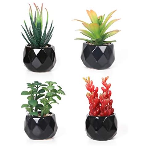 Veryhome Mini Fake Succulents in Pots Cover