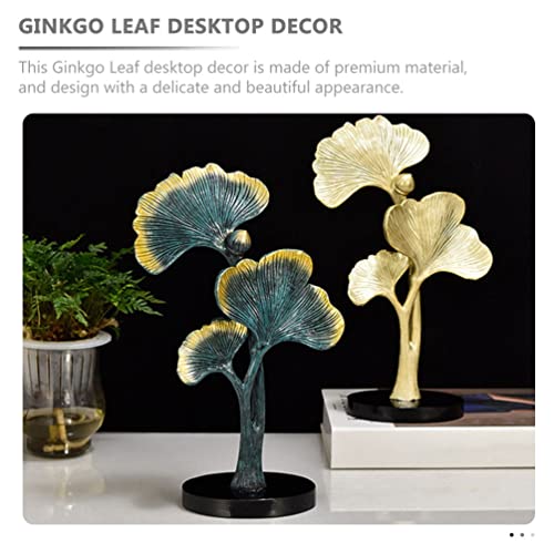 Homoyoyo Home Decor Modern Ginkgo Leaf Statues Crafts Sculpture Desktop Ornaments Home Office Figurine Accent Decor Office Decor #TOP3