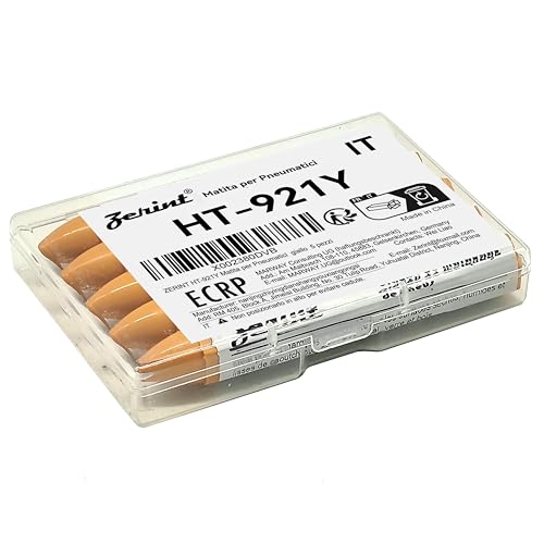 ZERINT HT-921Y 5 Pezzi di Gesso Pennarello per Pneumatici (Giallo)