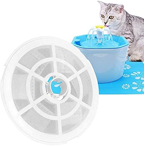 Changlesu Automatic Cat Dog Water Fountain Electric Pet Drinker Bowl Dispenser,1.6L Octagonal Shape with Super Quiet Pump,Replaceable Filter and Silicone Drinking Pad (2 pcs Filter)