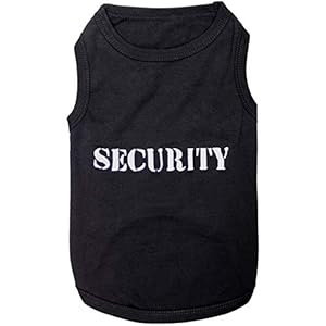 Parisian Pet Dog Cat Security Tee Shirt Embroidered T-Shirt, XXS