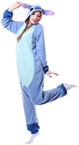 RANSUU Snorlax Costume Onesies Adult Pajamas Christmas Sleepwear Jumpsuit Halloween Women Men Unisex Cosplay