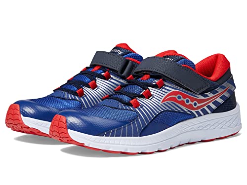 Saucony Boy's Velocer A/C (Little Kid/Big Kid) Navy/Red 4 Big Kid W #TOP3