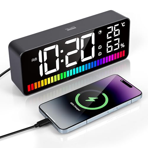 Gerbala Digital Alarm Clock with RGB Light